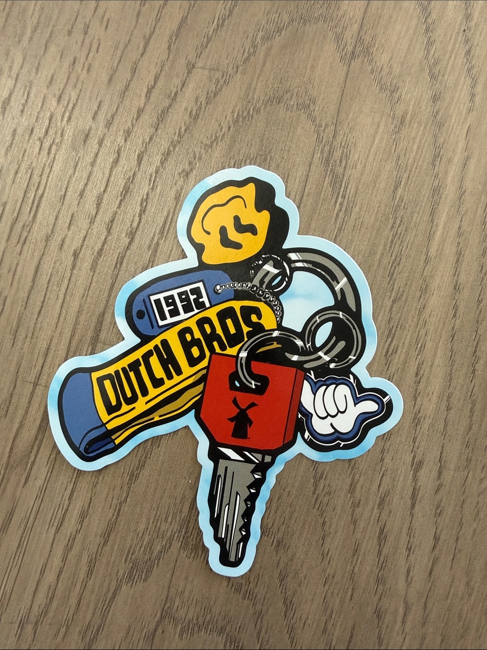 Dutch Bros Multi-Color Keychain Sticker